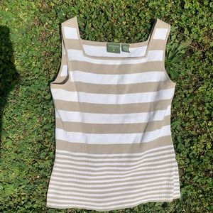 White and tan, tank top